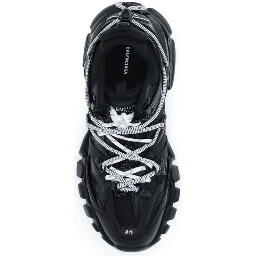 Black Polyethylene Athletic Sneakers