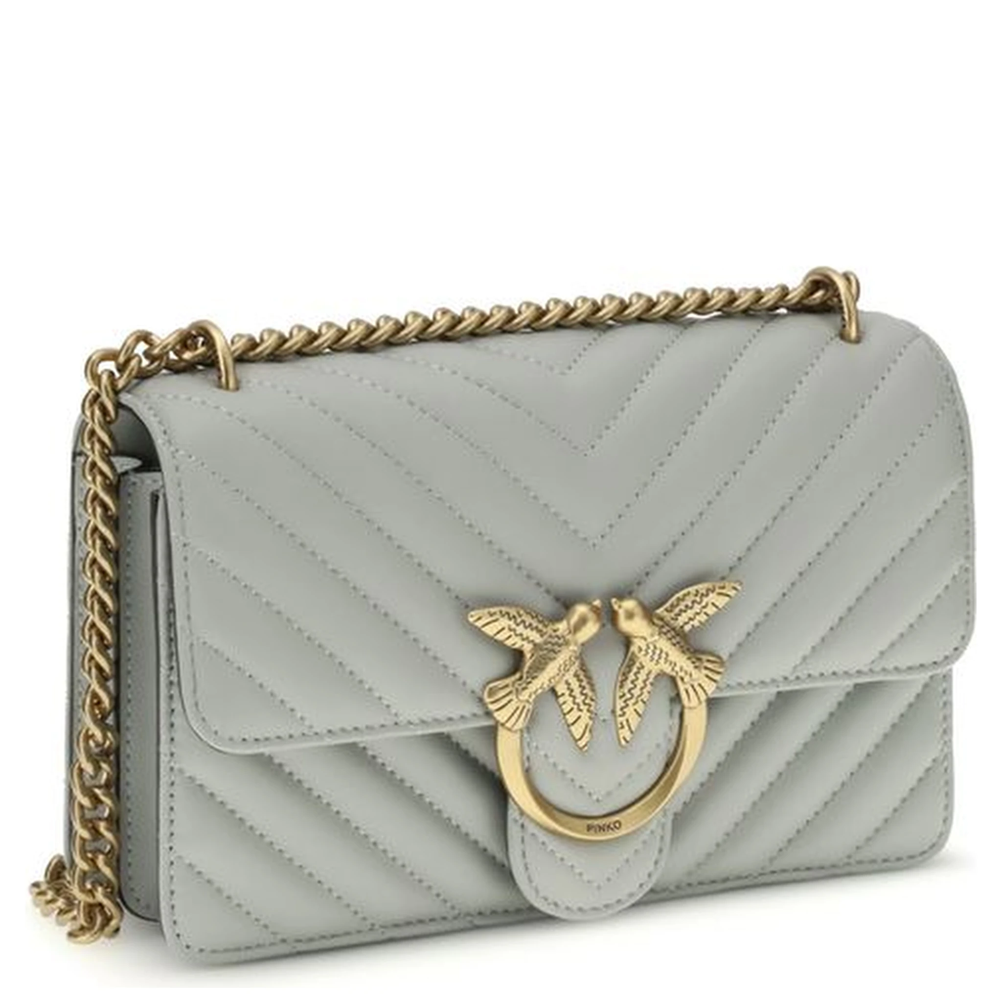 Gray Calf Leather Bos Taurus Shoulder Bag