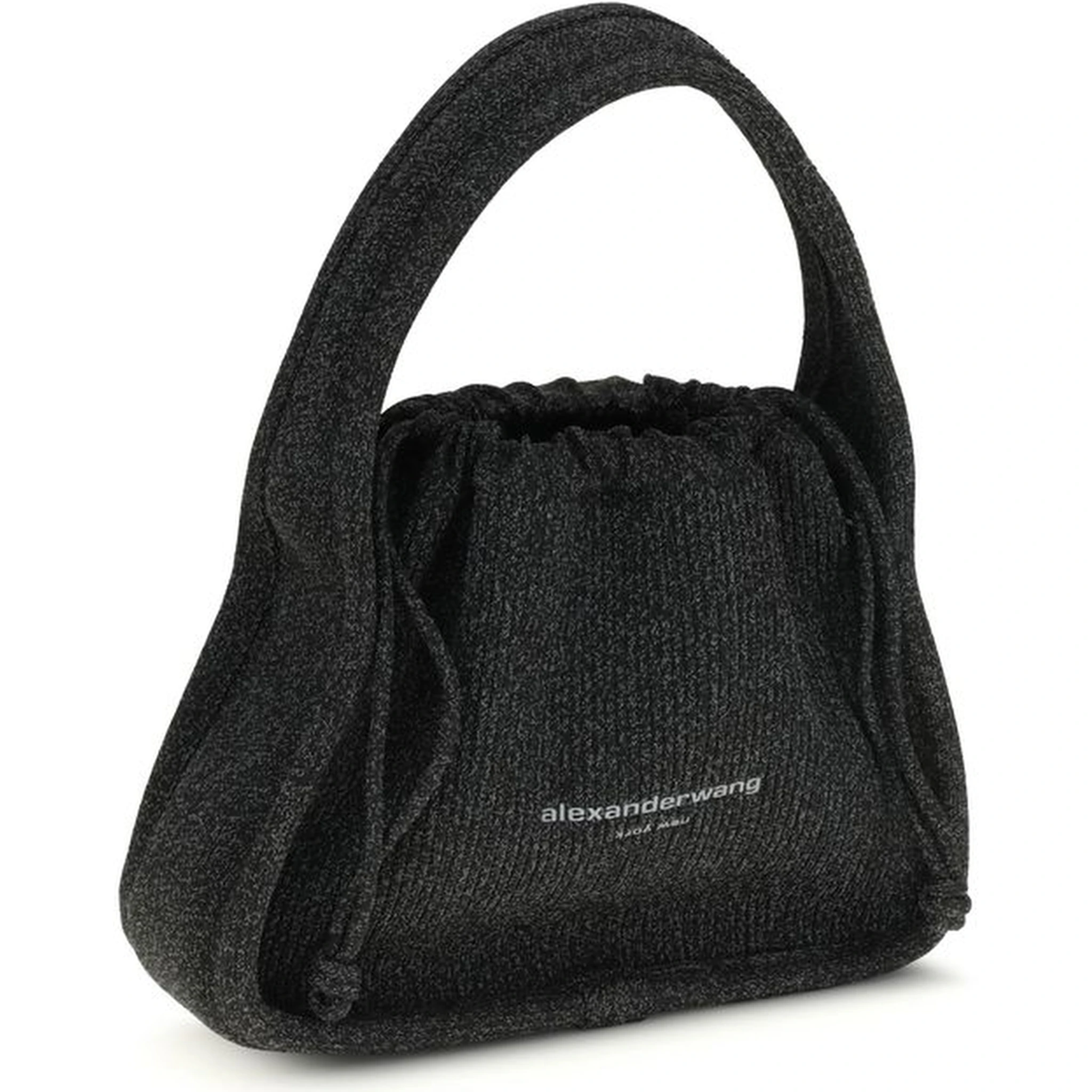 Black Polyester Shoulder Bag