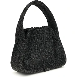 Black Polyester Shoulder Bag
