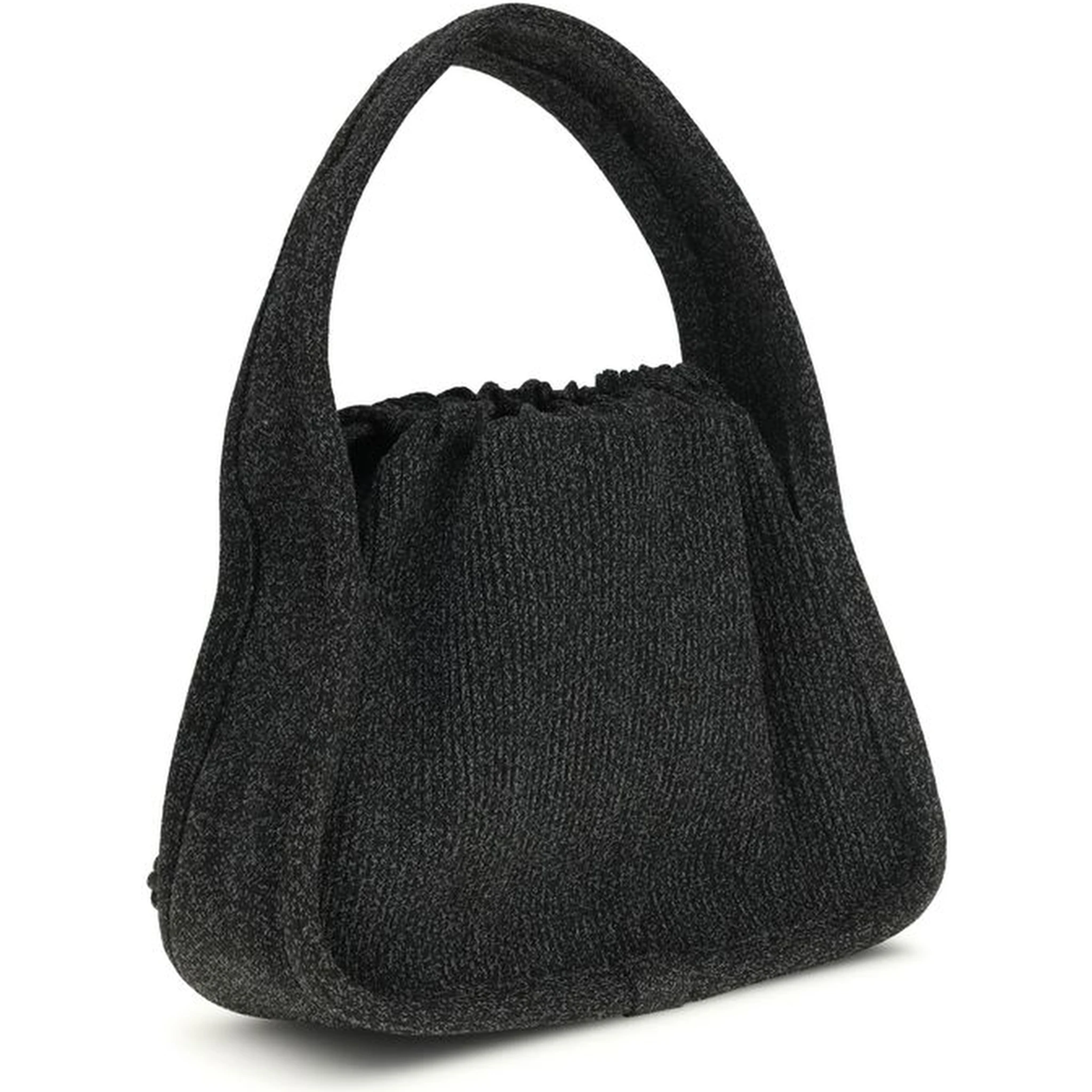 Black Polyester Shoulder Bag