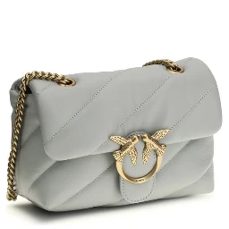 Gray Calf Leather Bos Taurus Shoulder Bag