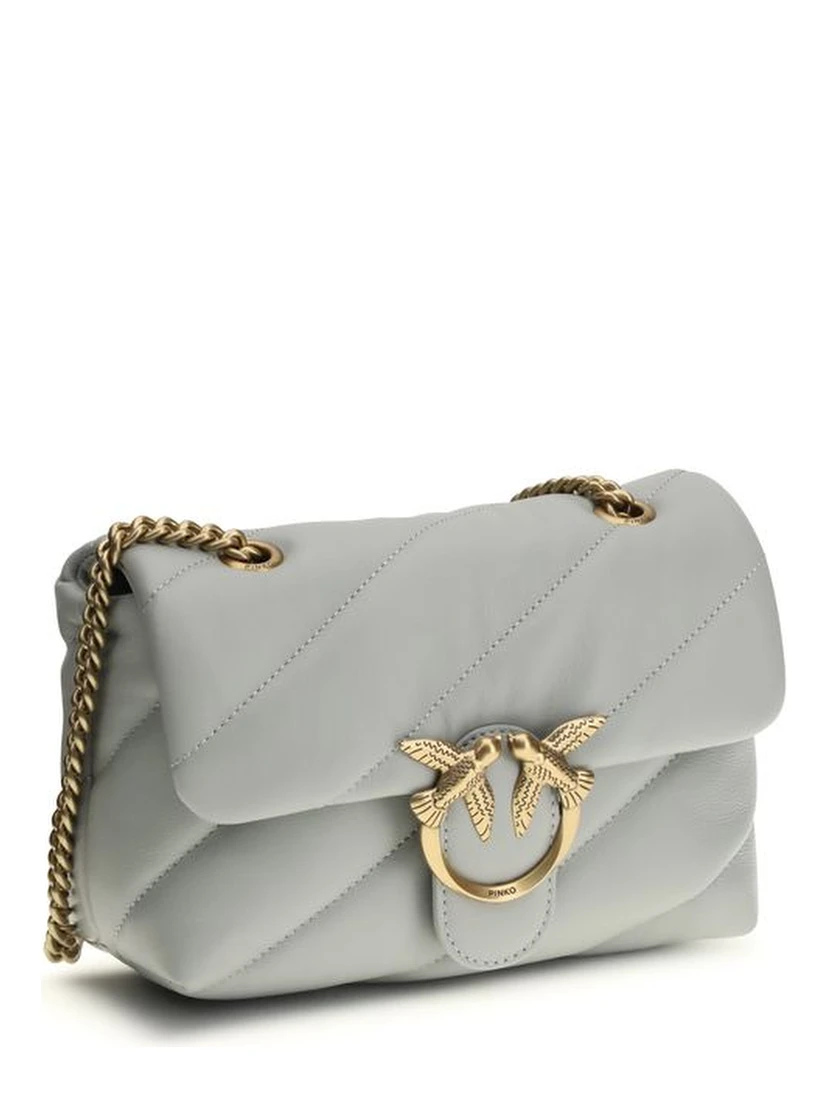 Gray Calf Leather Bos Taurus Shoulder Bag