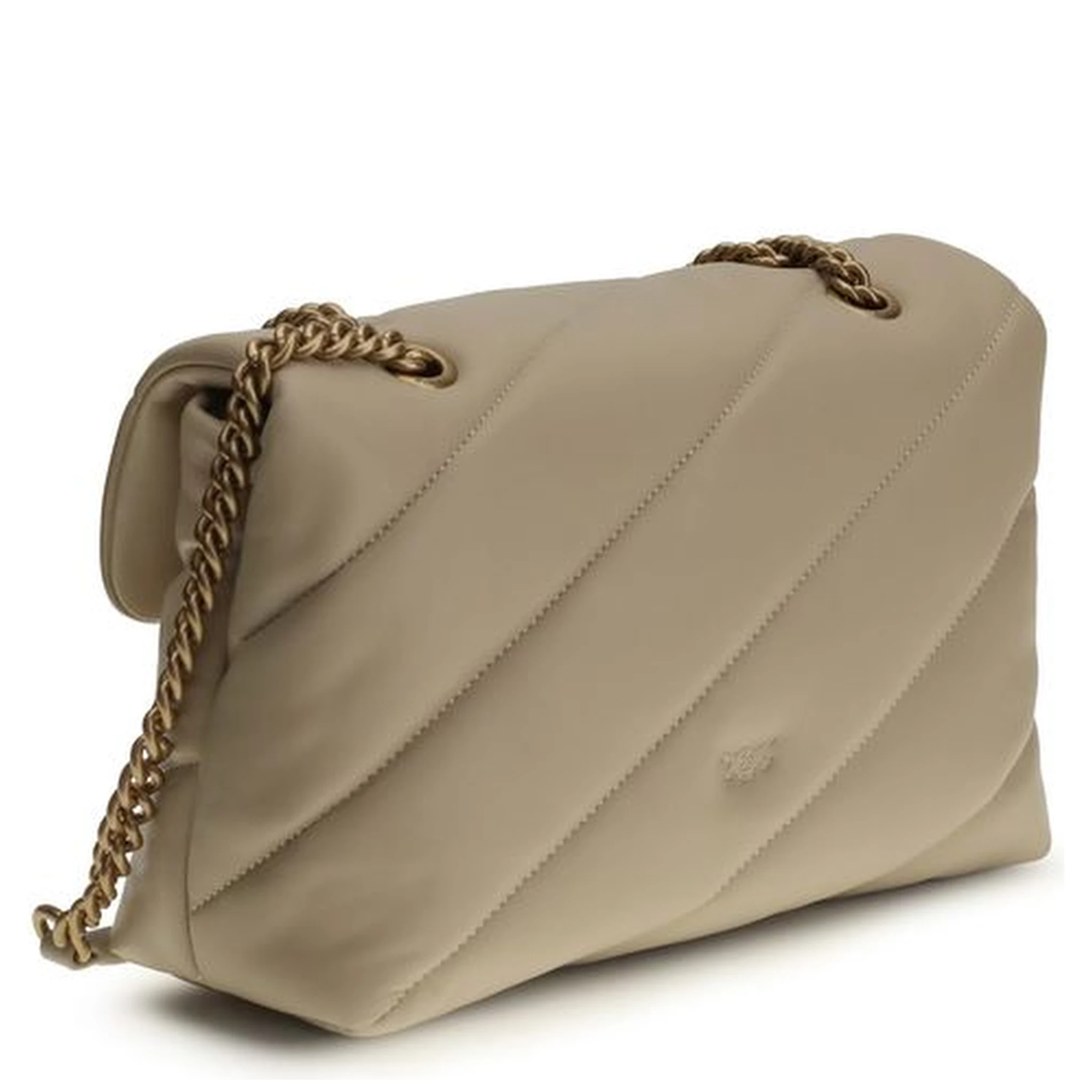 Beige Calf Leather Bos Taurus Shoulder Bag