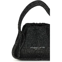 Black Polyester Shoulder Bag