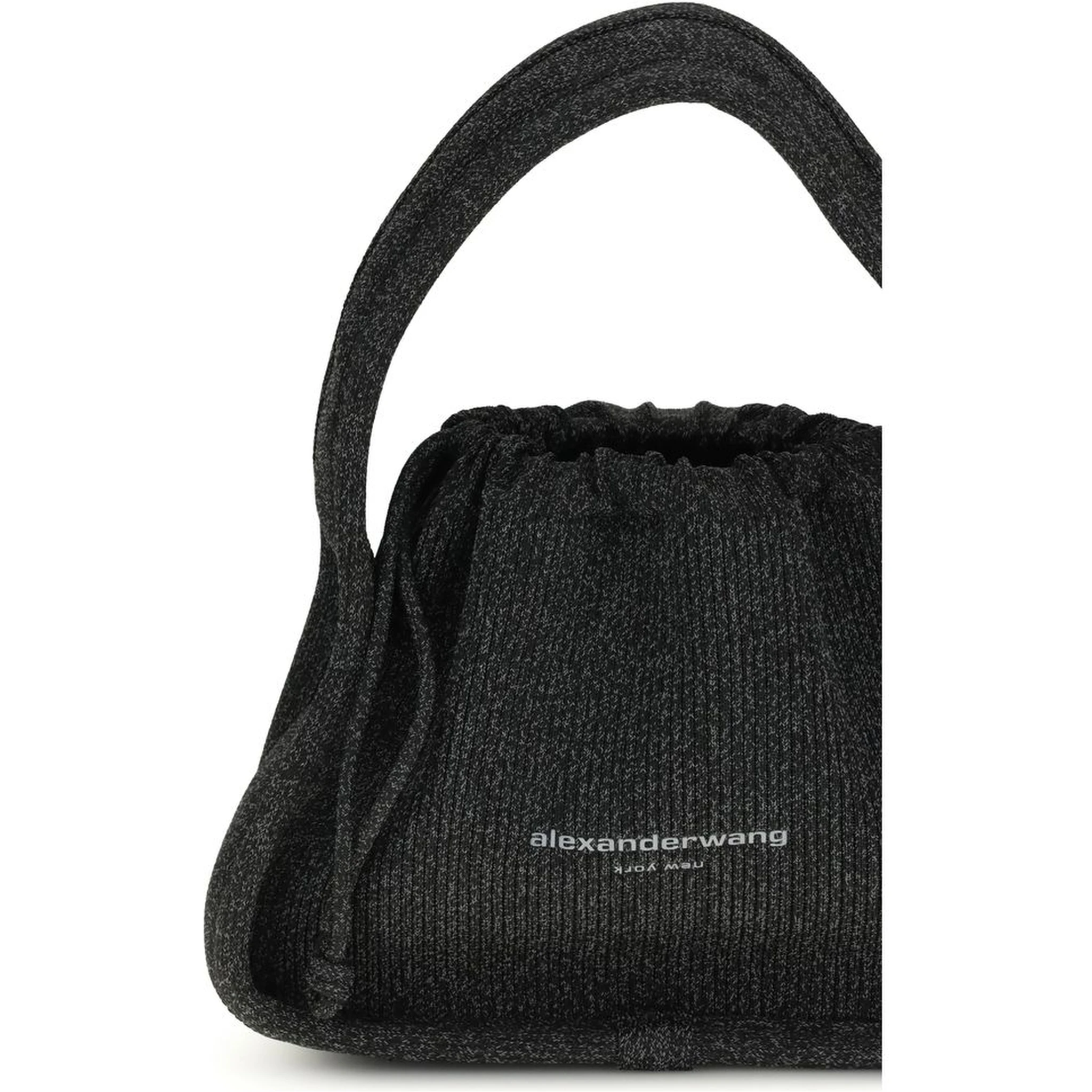 Black Polyester Shoulder Bag