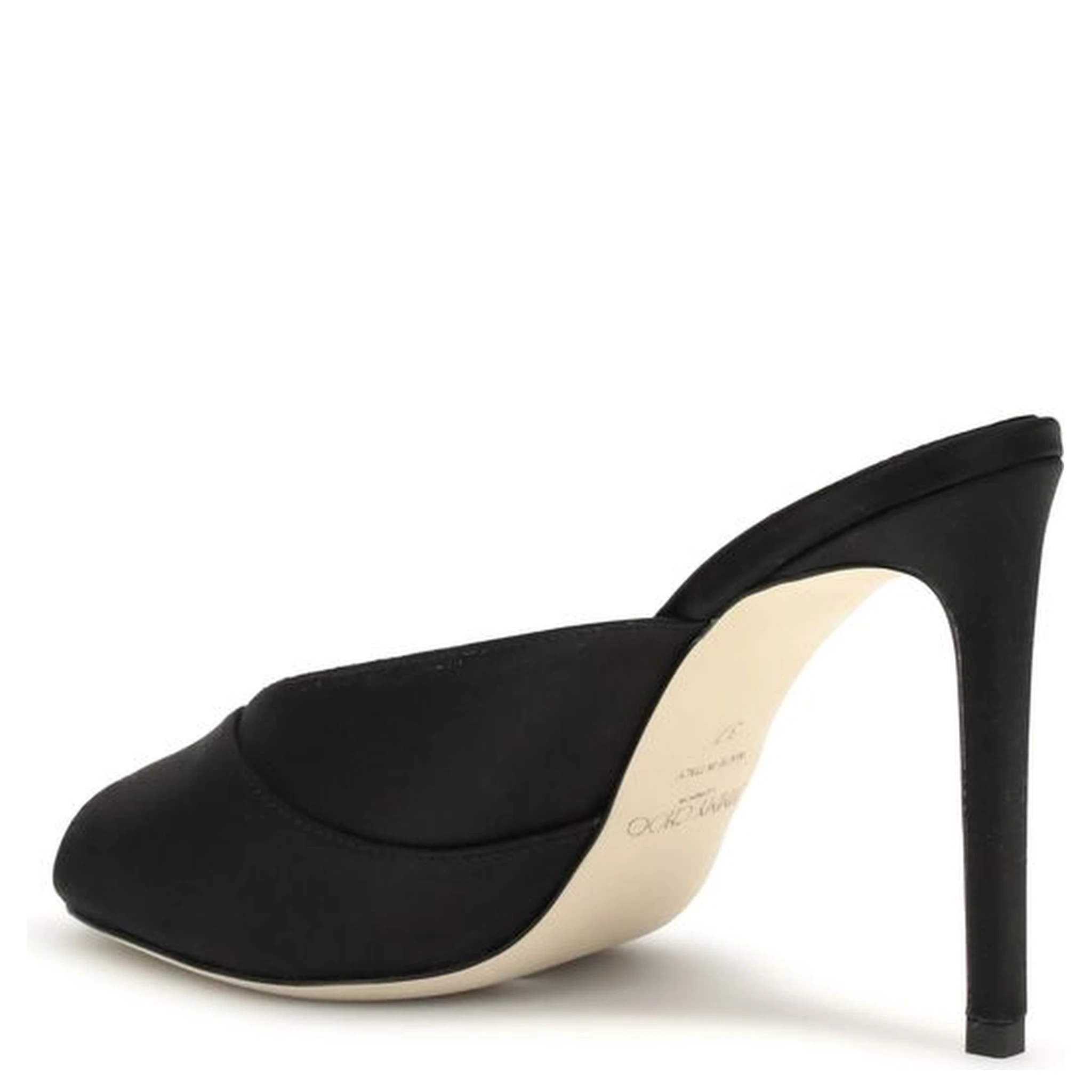 Black Calf Leather Bos Taurus Stiletto Heel Sandals