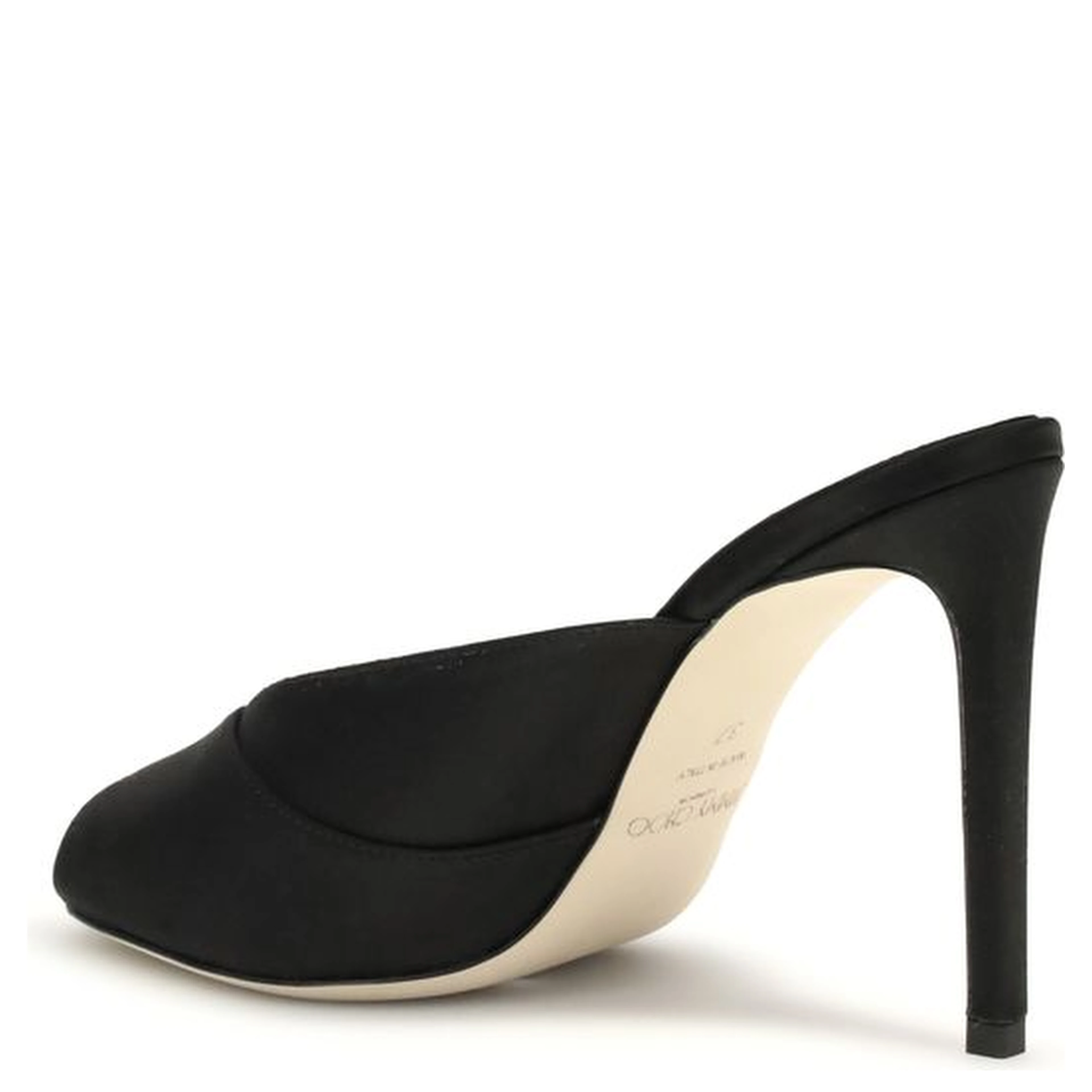 Black Calf Leather Bos Taurus Stiletto Heel Sandals