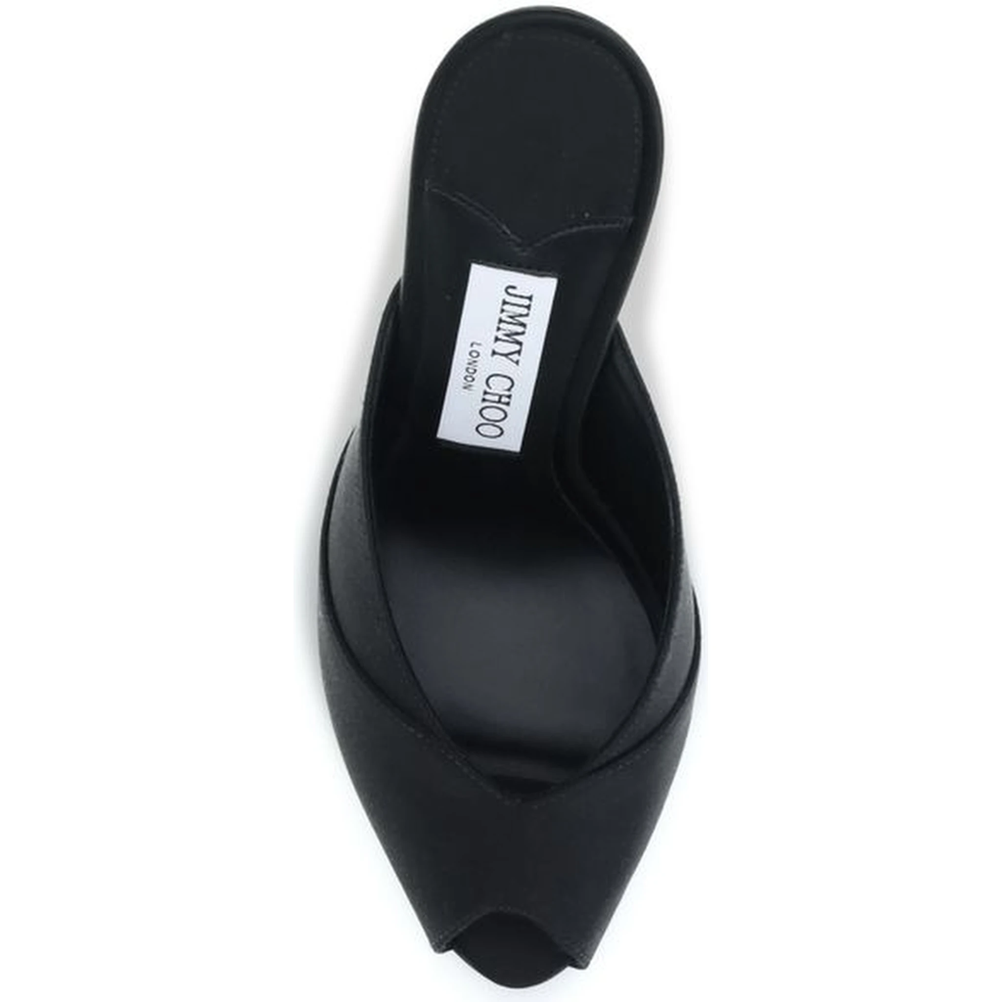 Black Calf Leather Bos Taurus Stiletto Heel Sandals