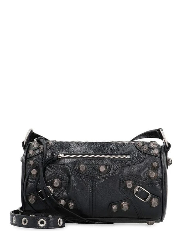 Black Lamb Leather Shoulder Bag