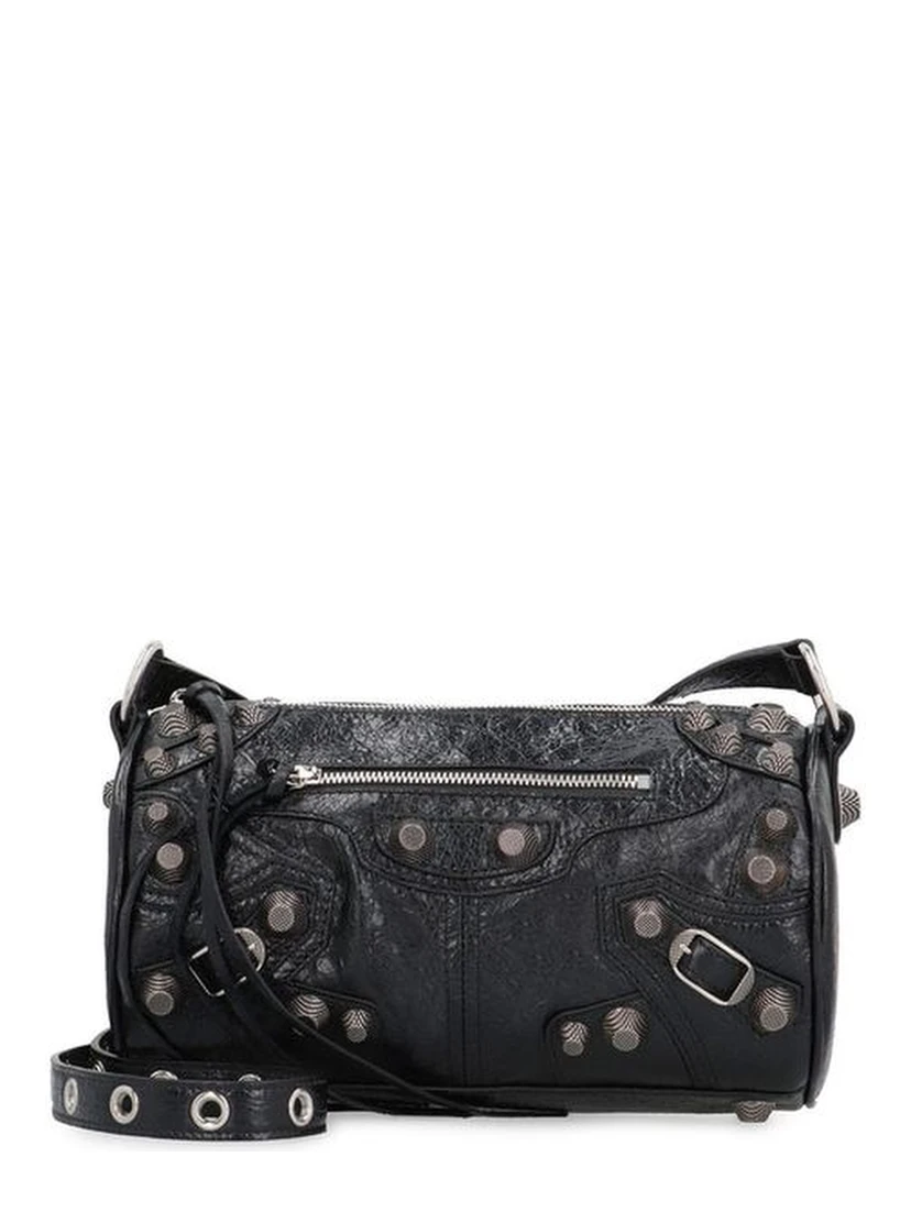 Black Lamb Leather Shoulder Bag