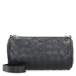 Black Calfskin Shoulder Bag