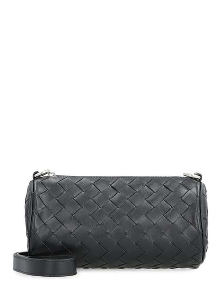 Black Calfskin Shoulder Bag