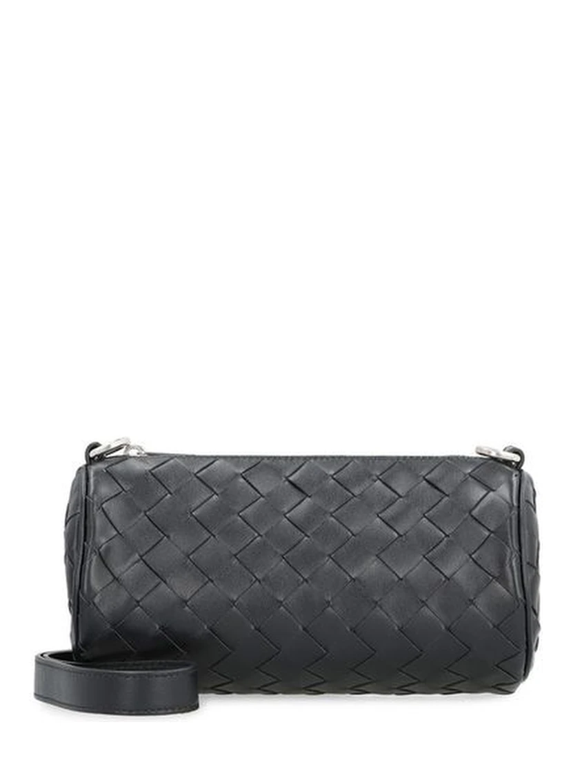 Black Calfskin Shoulder Bag