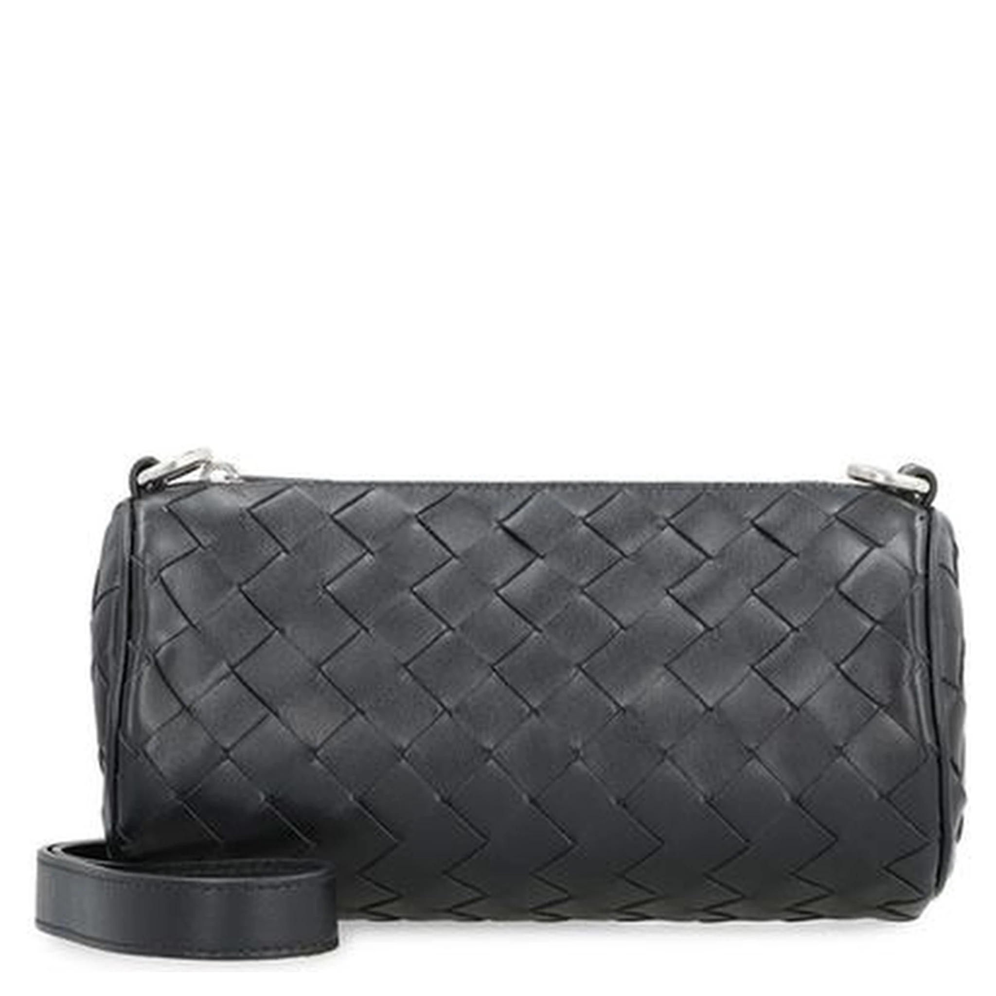 Black Calfskin Shoulder Bag