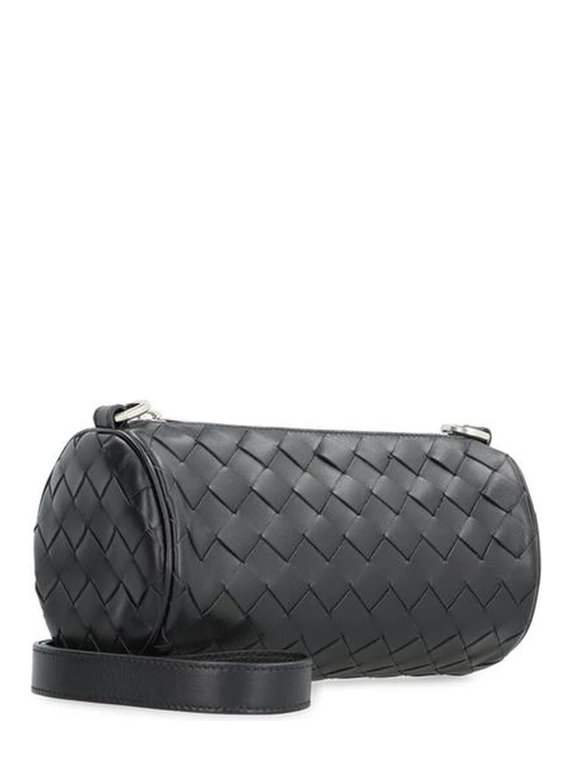 Black Calfskin Shoulder Bag