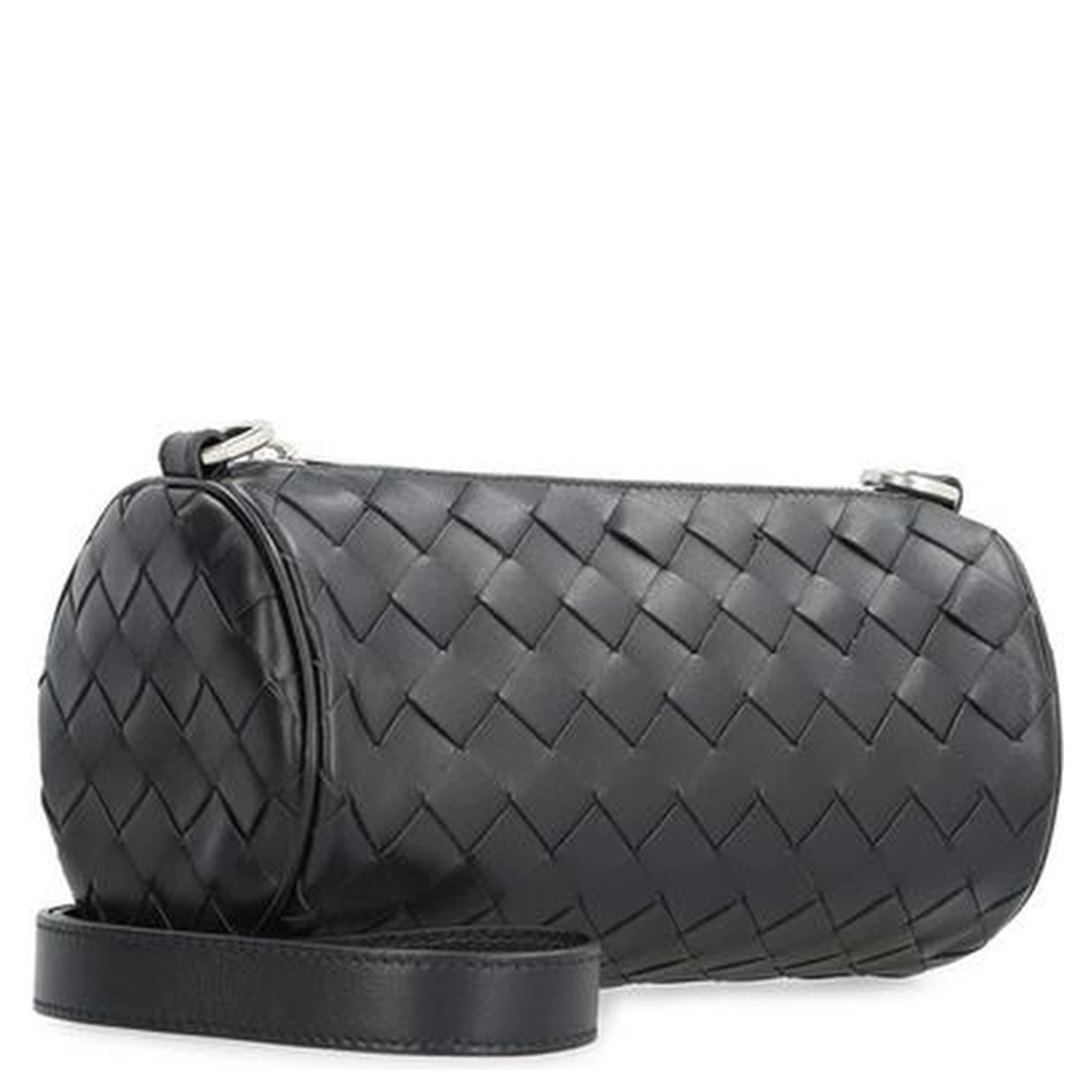 Black Calfskin Shoulder Bag