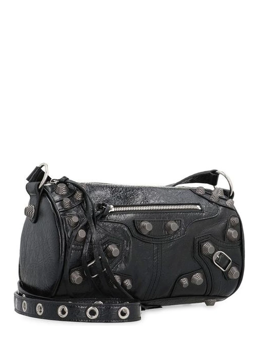 Black Lamb Leather Shoulder Bag