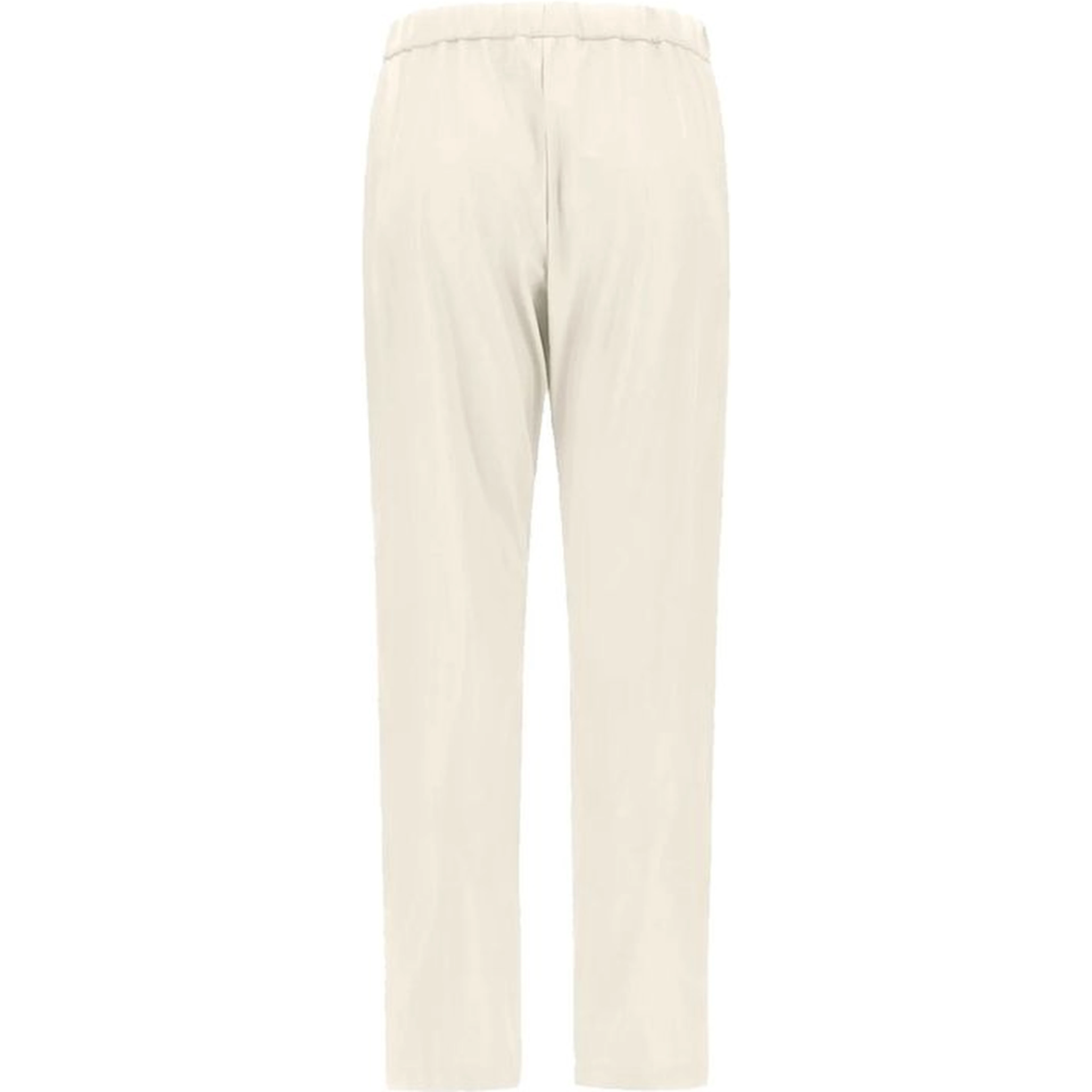 White Polyester Casual Pants