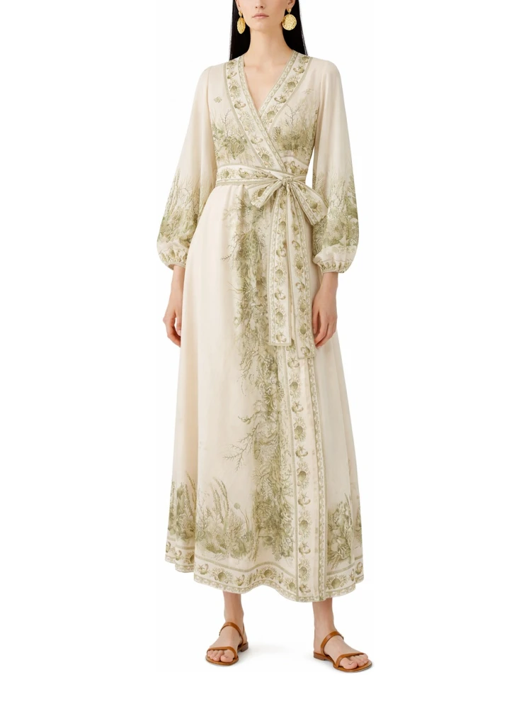 "WONDERLUST" WRAP MIDI DRESS alternative