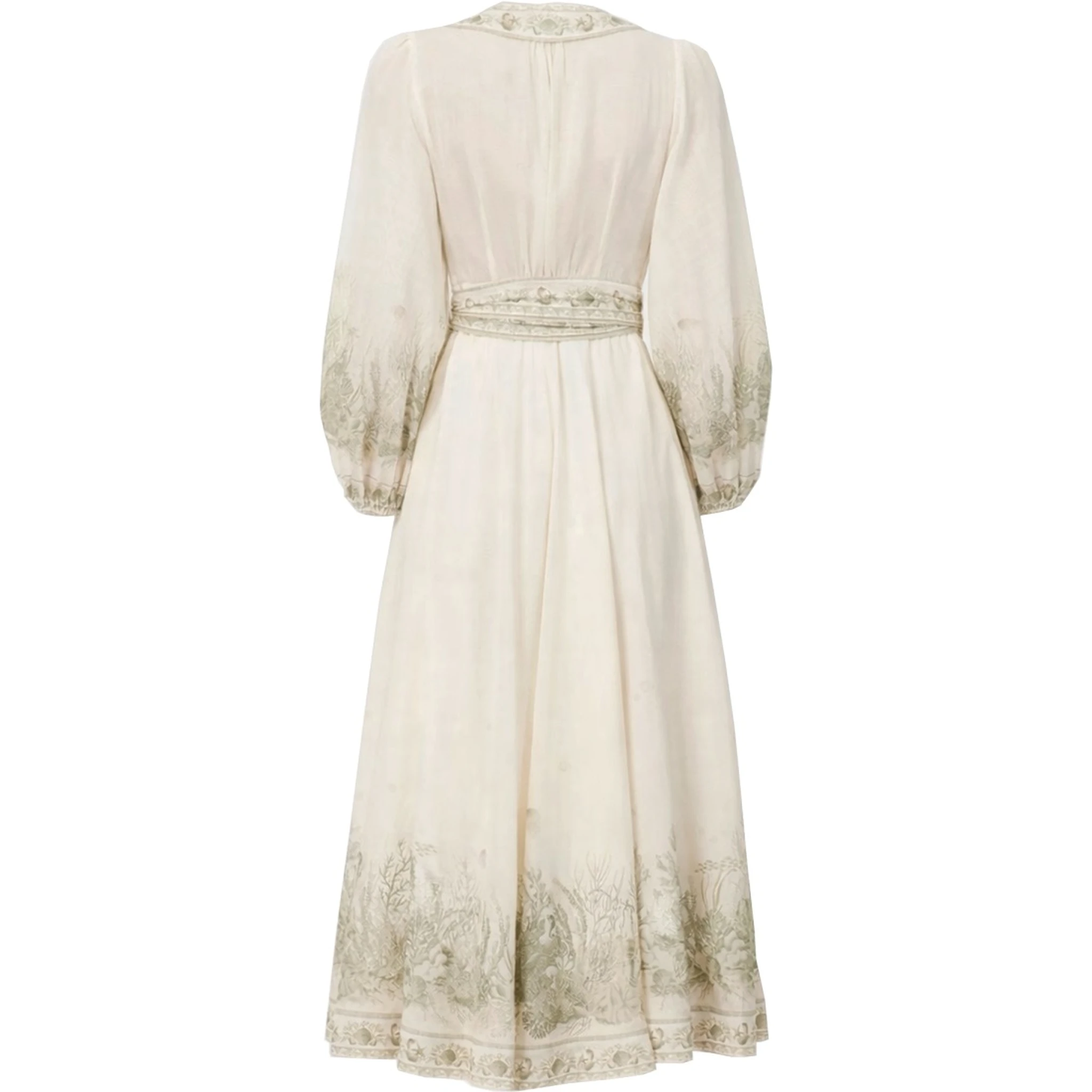 "WONDERLUST" WRAP MIDI DRESS