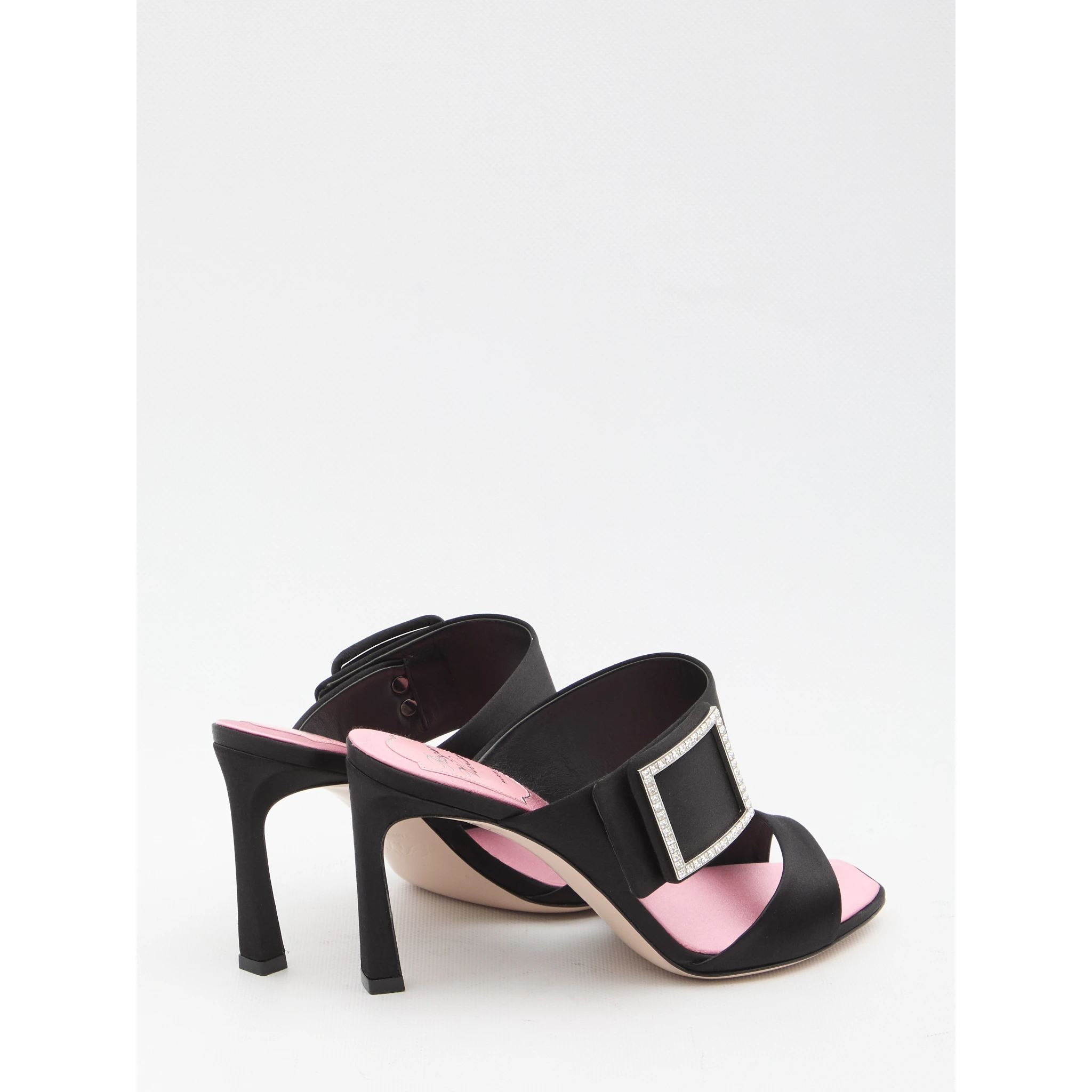 Trompette satin mules