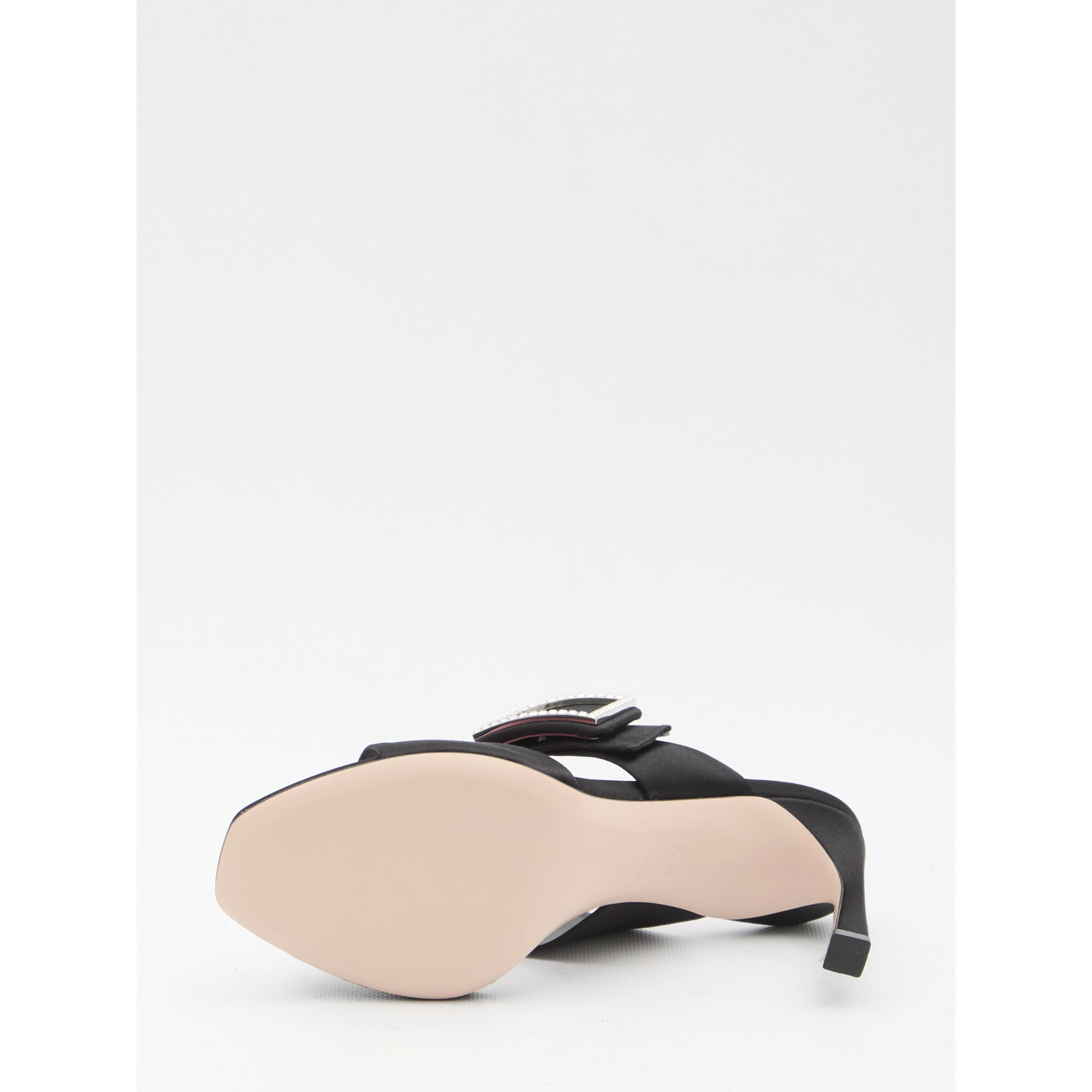 Trompette satin mules
