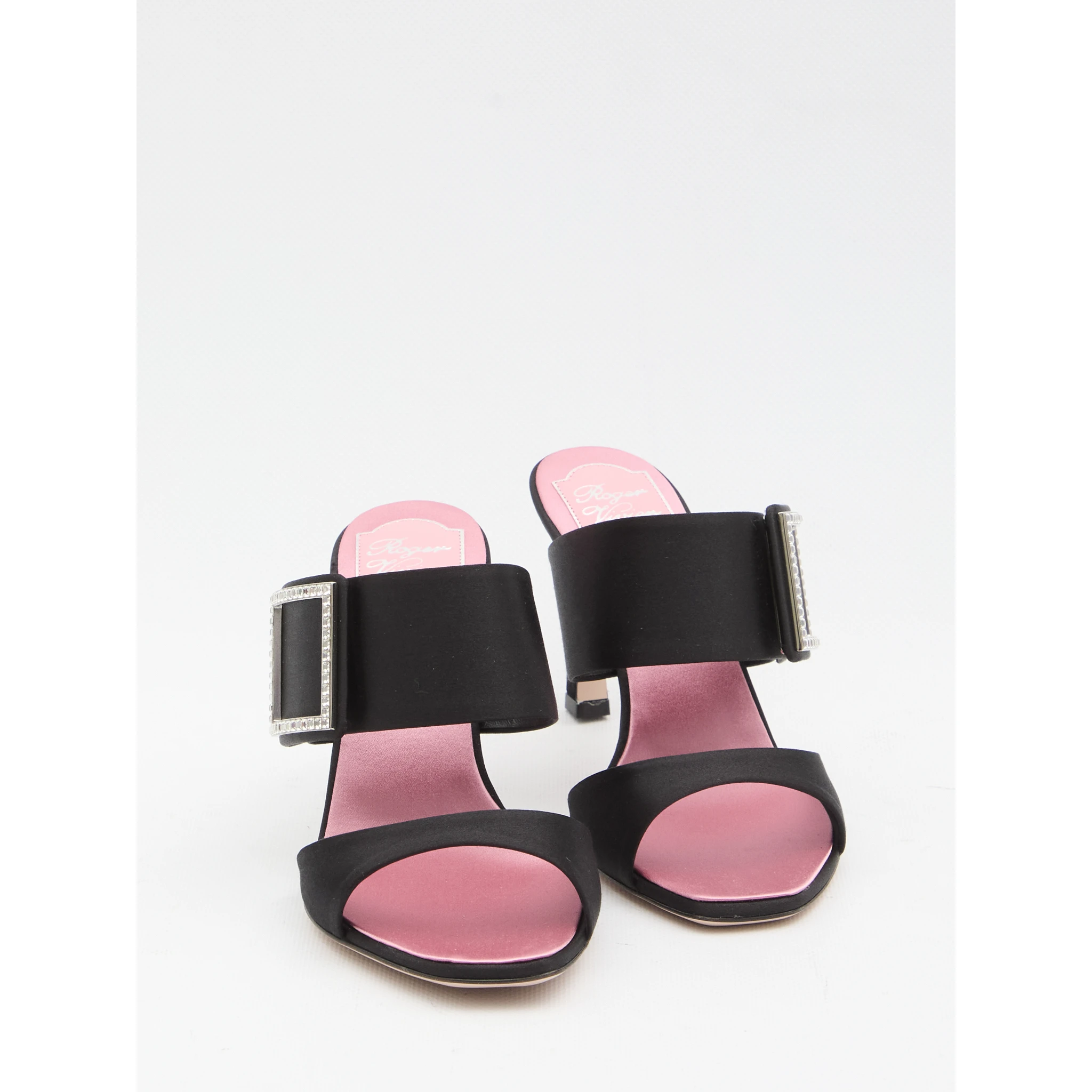 Trompette satin mules