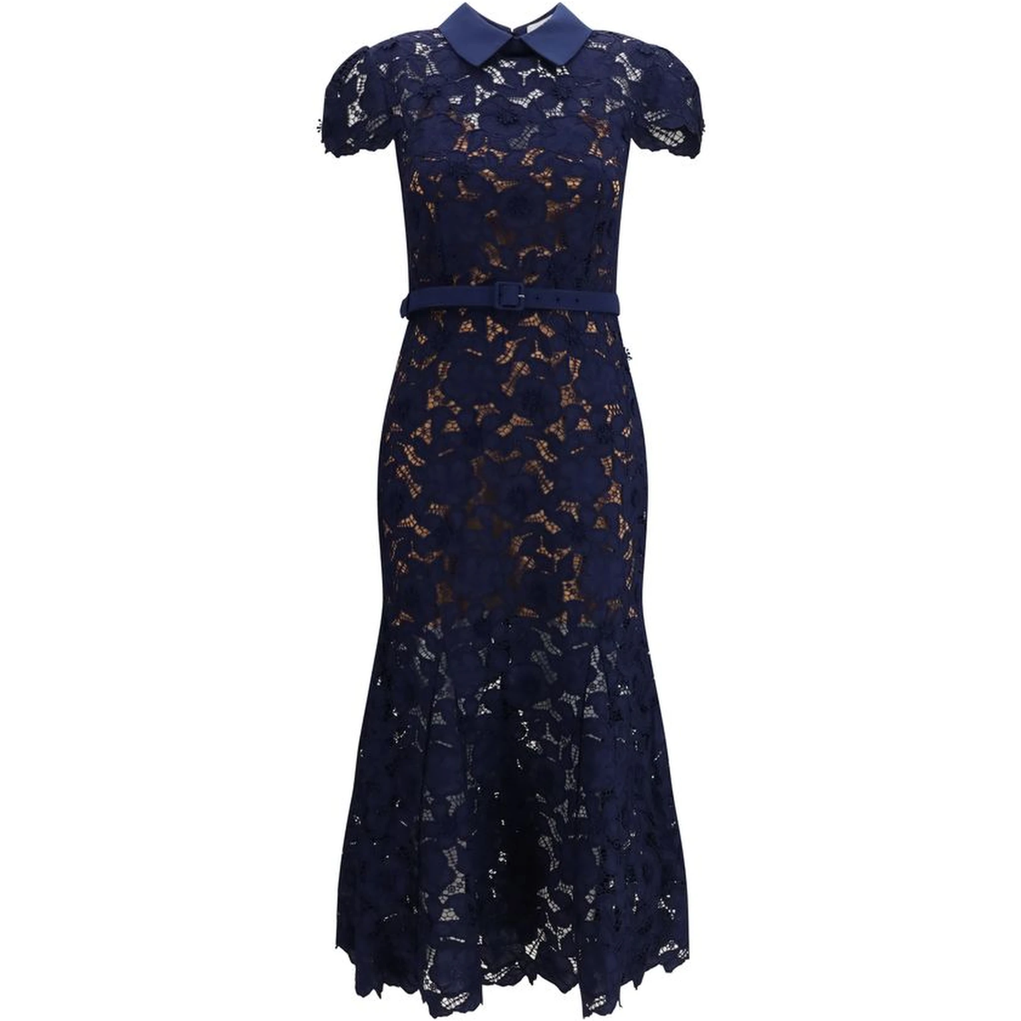 Blue Polyester Cocktail Dress