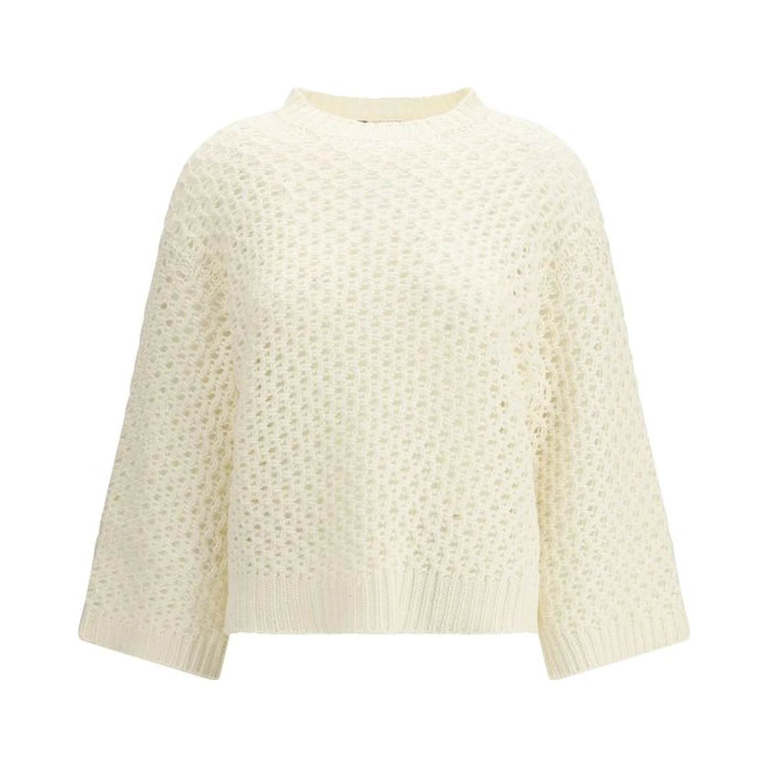 Cream Fleece Wool Sweatshirt