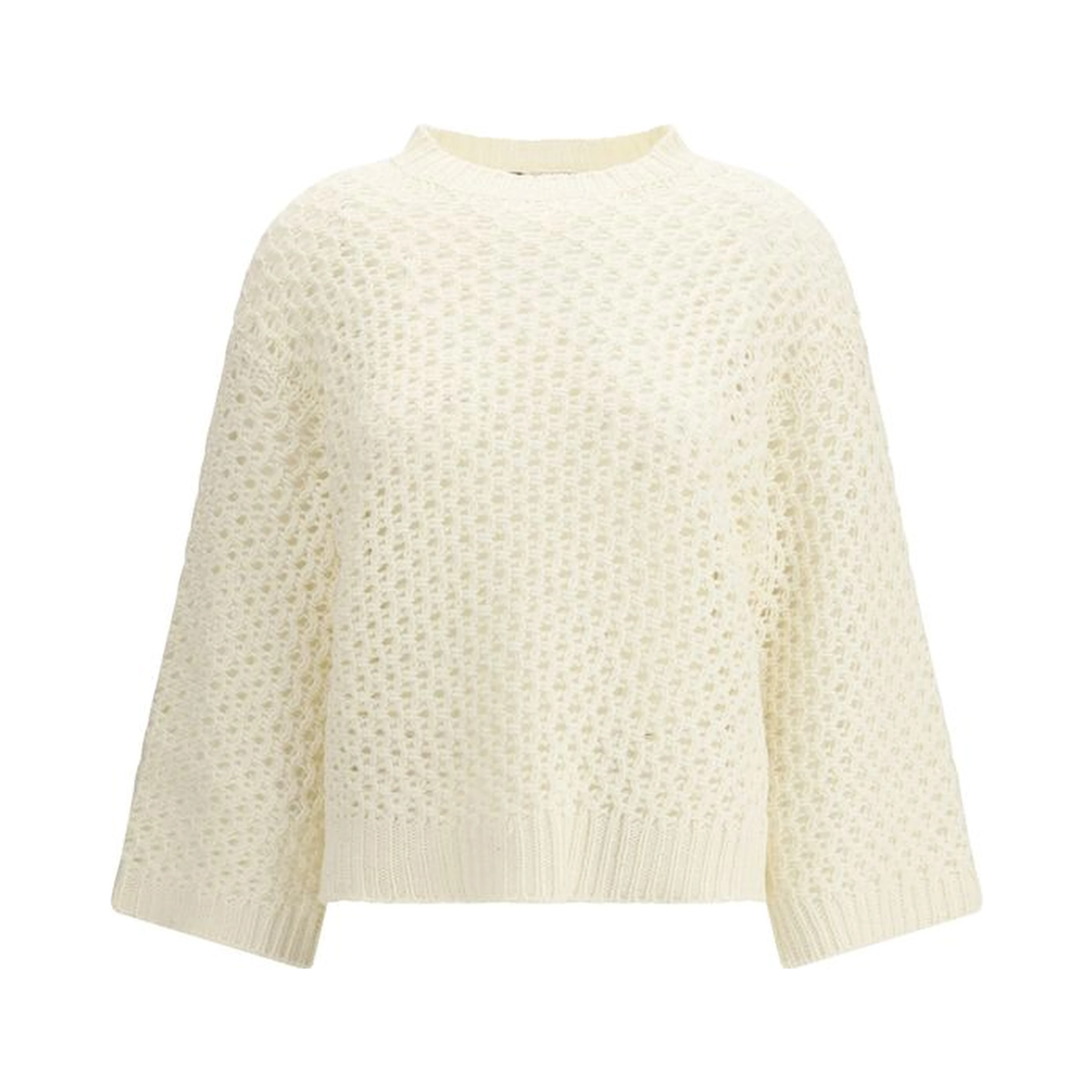 Cream Fleece Wool Sweatshirt