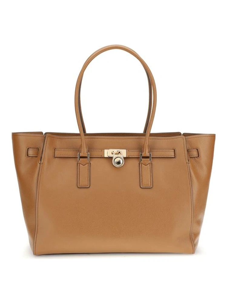 Beige Calf Leather Bos Taurus Shoulder Bag