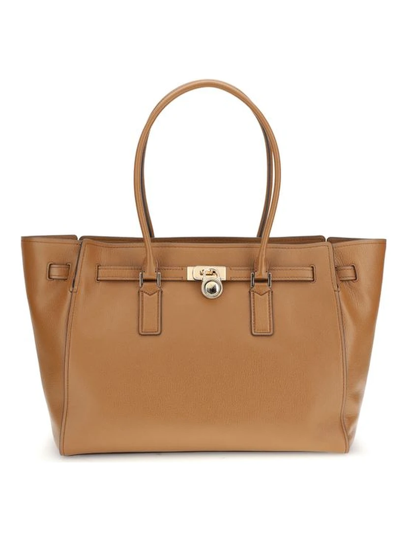 Beige Calf Leather Bos Taurus Shoulder Bag