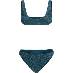 Blue Polyamide One-Piece Swimsuit