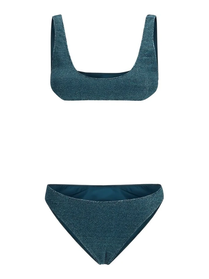 Blue Polyamide One-Piece Swimsuit