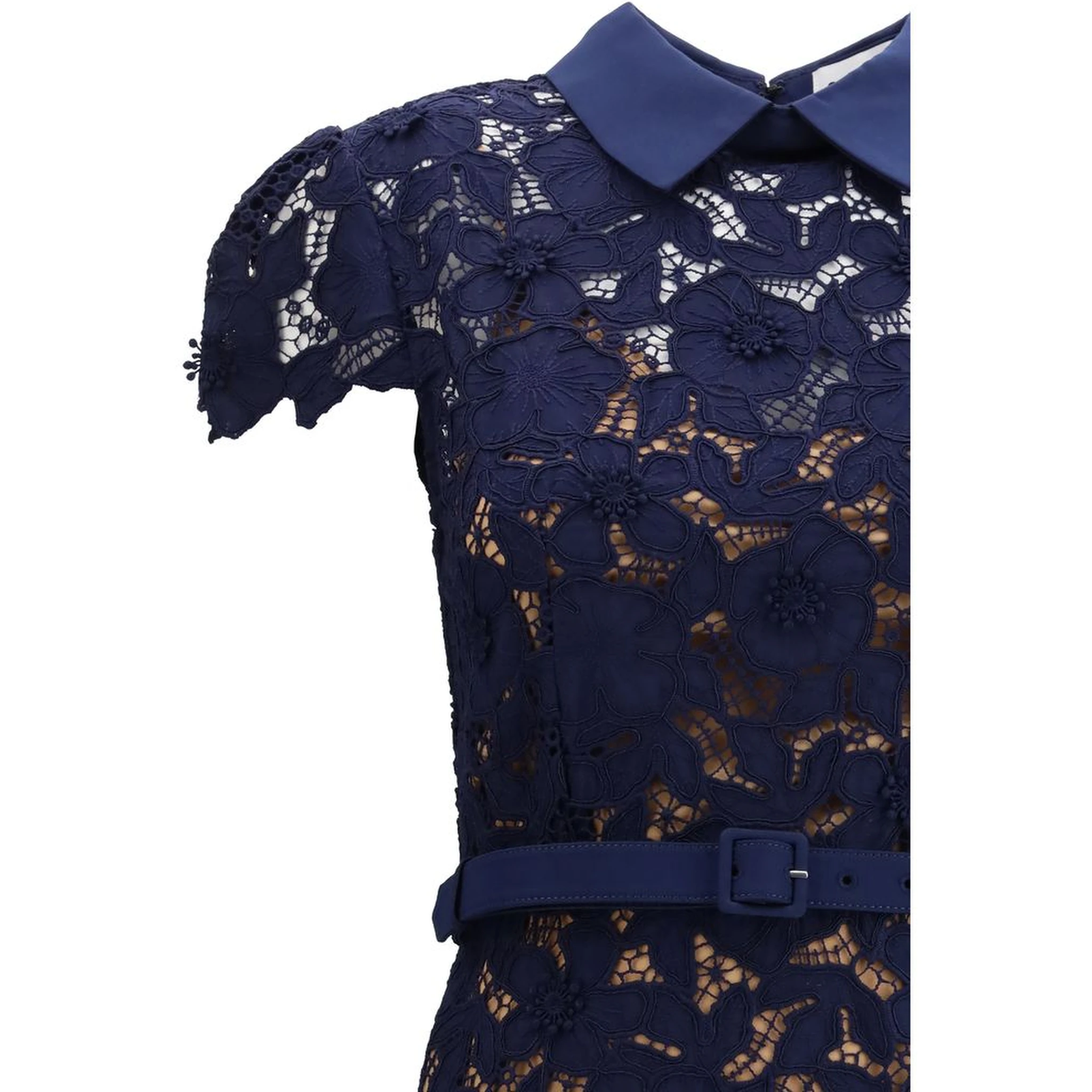 Blue Polyester Cocktail Dress