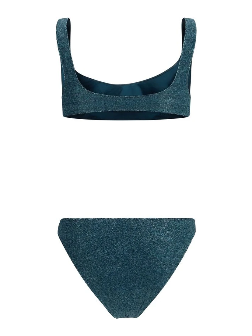 Blue Polyamide One-Piece Swimsuit