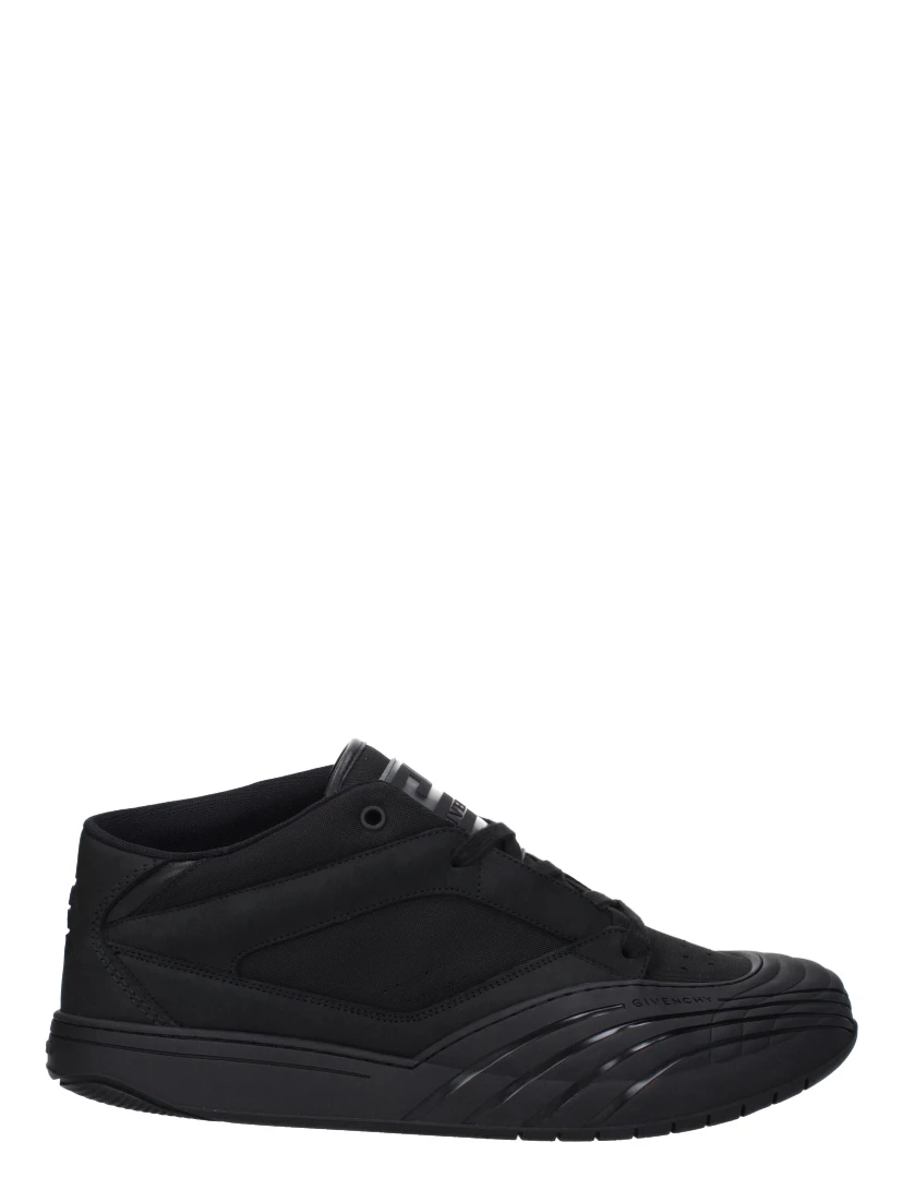 Black Fabric Low Top Sneakers