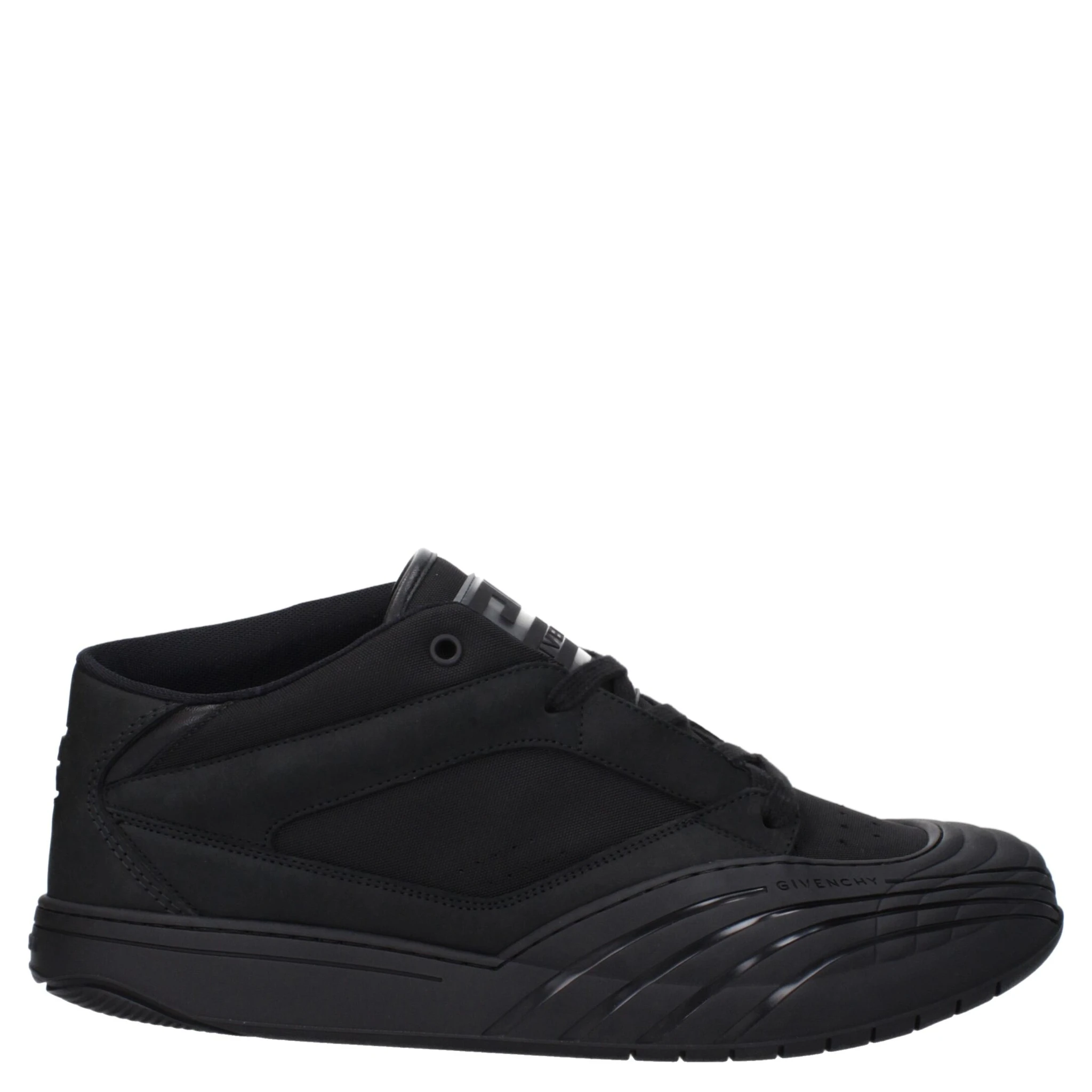 Black Fabric Low Top Sneakers