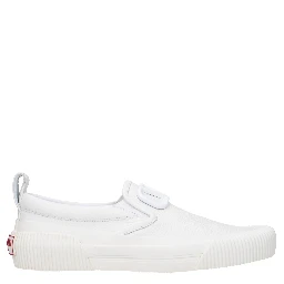 White Leather Slip-On Loafers