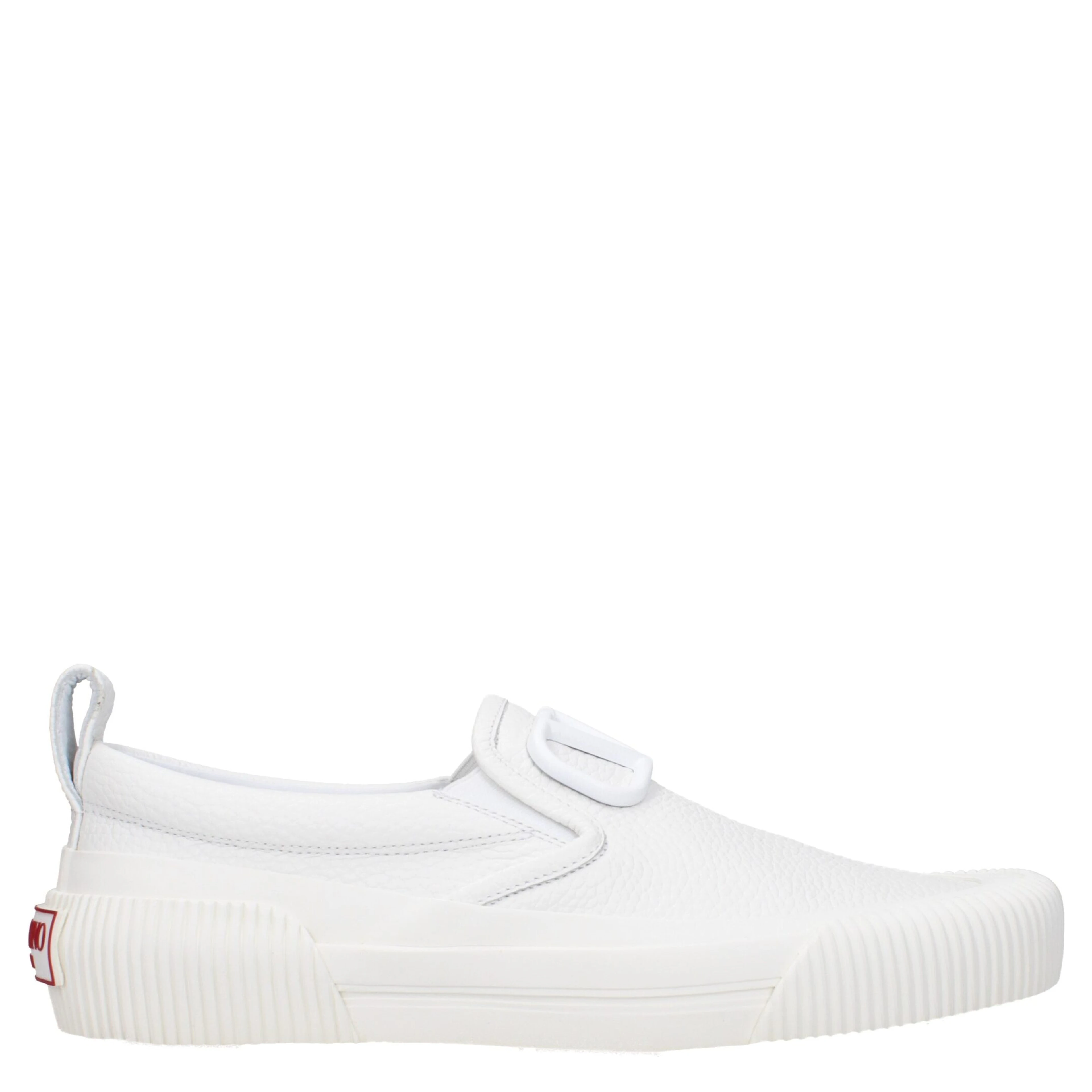 White Leather Slip-On Loafers