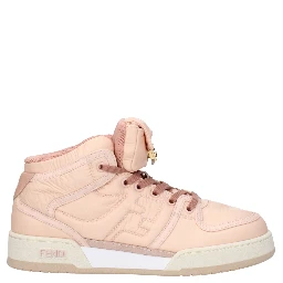 Pink Nylon High Top Sneakers