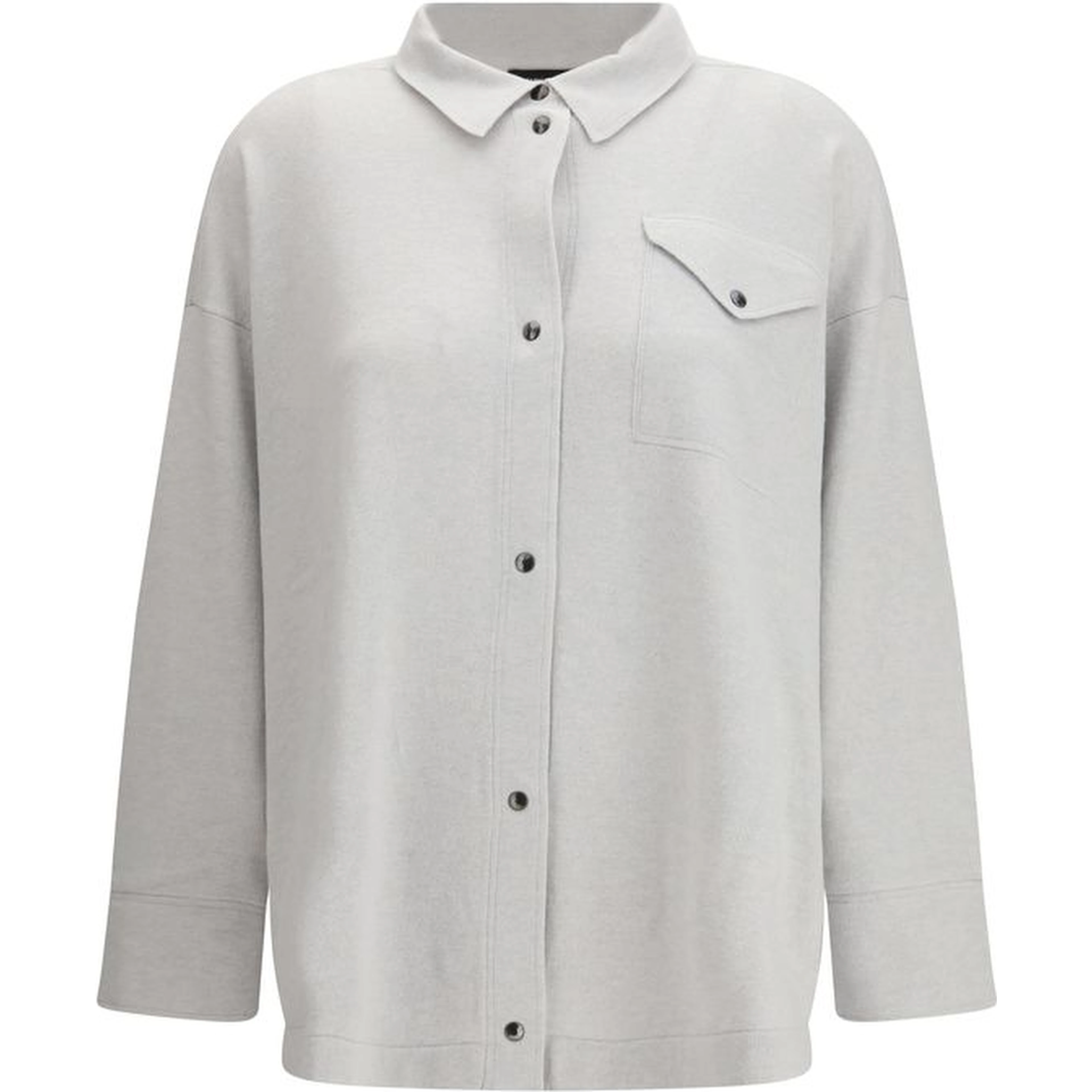 Gray Fleece Wool Shirt