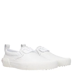 White Leather Slip-On Loafers