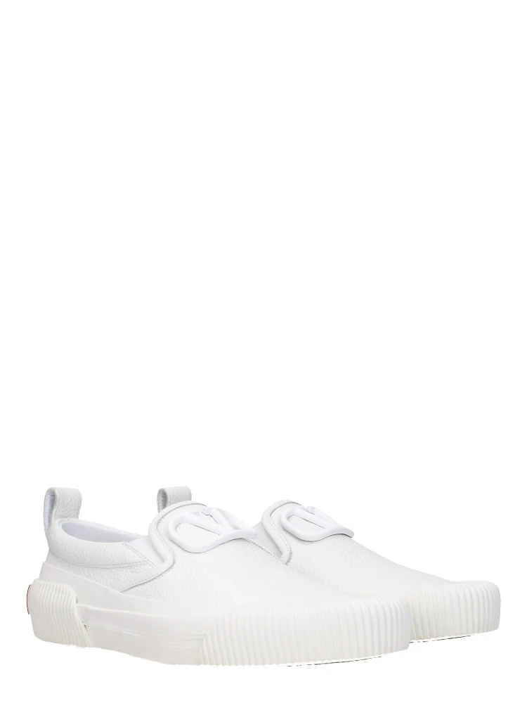 White Leather Slip-On Loafers alternative