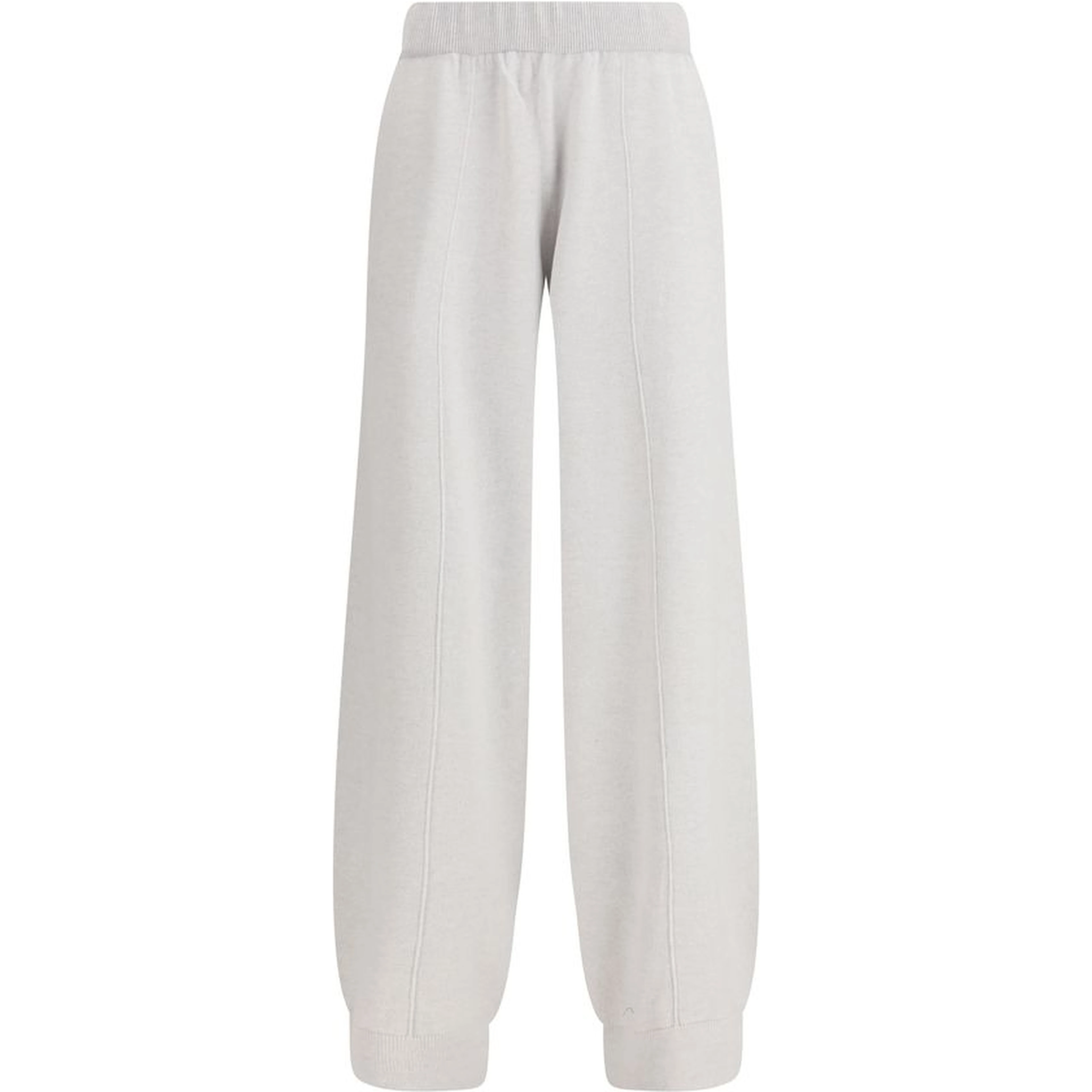 Gray Fleece Wool Casual Pants