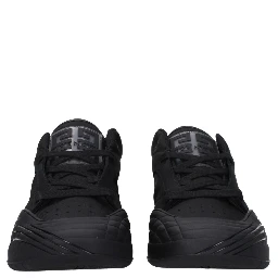 Black Fabric Low Top Sneakers