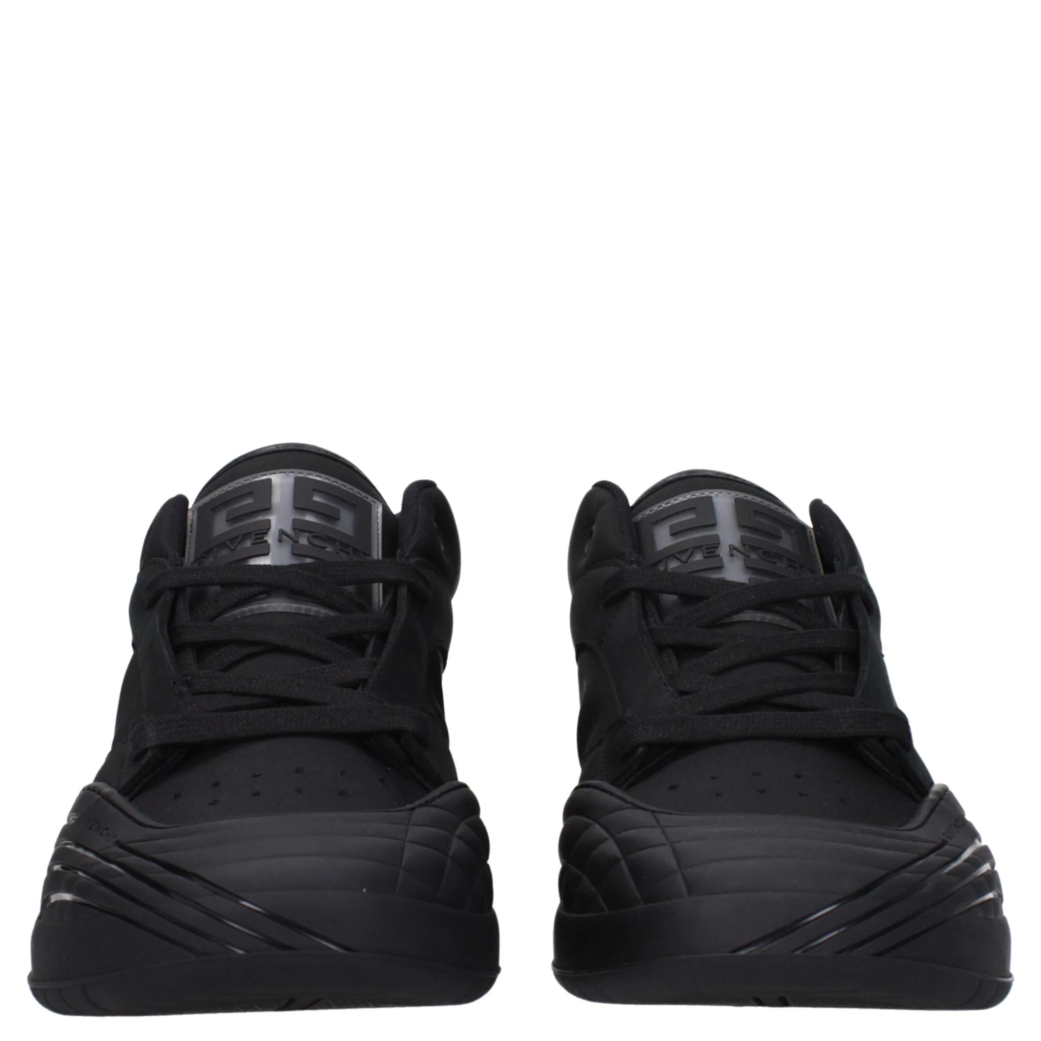 Black Fabric Low Top Sneakers