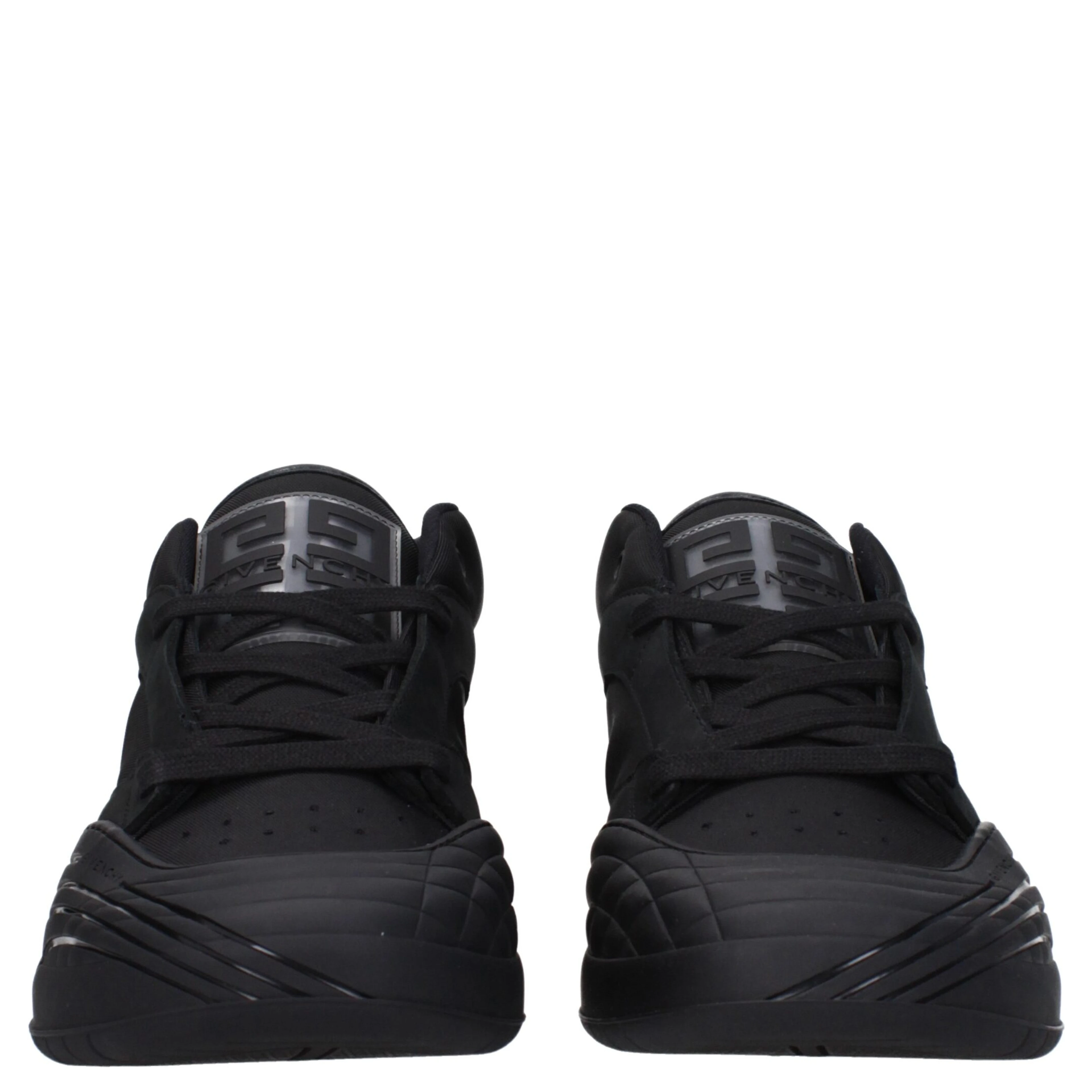 Black Fabric Low Top Sneakers