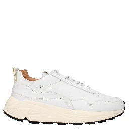 White Leather Chunky Sneakers